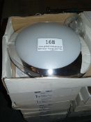 *9 ASD Oval Halo Chrome & Opaque Light Fittings