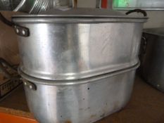 Pair of Swan Aluminium Cooking Pots