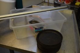 *Note Nipper & Plastic Containers, 9 Cast Iron Ski