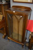 Walnut Cased Single Door Display Cabinet