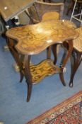 Walnut Poker Work Occasional Table
