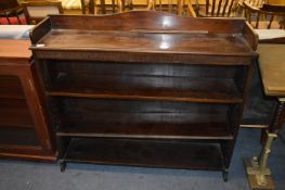 Edwardian Dark Walnut Four Height Floor Standing Bookshelf
