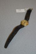 9ct Gold Cased Wristwatch with Leather Strap