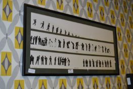 Framed Comical Silhouette - Royal Navy Sailors