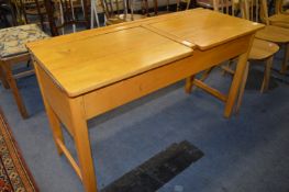 Beech Double School Desk