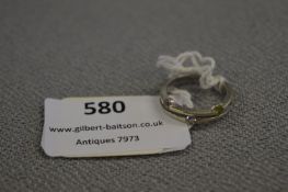 9ct White Gold Ring set with CZ Stone - Approx 3.4g