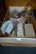 Box Containing a Collection of International Dolls