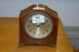 Edwardian Mahogany Inlaid Mantel Clock