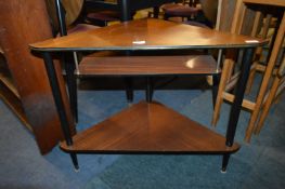1950's Teak and Ebonised Corner Table
