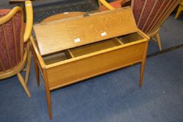 Oak Work Table with Lift Up Lid