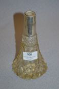 Cut Glass Silver Mounted Scent Bottle - London 1922