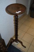 Oak Barley Twist Plant Stand