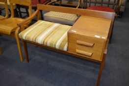 1970's Teak Telephone Table Seat