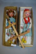 Two Pelham Puppets; Dutch Girl and Tyro Girl