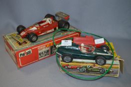 Polistil Ferrari 312 F1 and a Cooper Battery Operated Racing Car