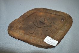 Railway Goods Wagon Number Plate