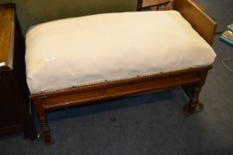 Mahogany Based Duet Piano Stool with Cushion Seat