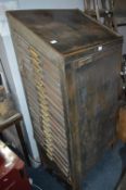 Industrial 20 Drawer Steel Printers Font Cabinet