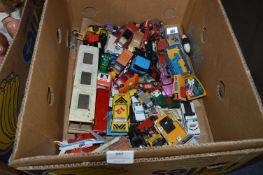 Box Containing a Collection of Play Worn Matchbox and Other Diecast Vehicles