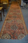 Floral Patterned Hall Runner Rug 23'4