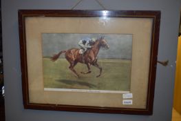 Framed Horse Racing Print - Epinard