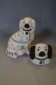Staffordshire Type Spaniel Dog and Money Box