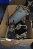 Box Containing Vintage Camera Equipment