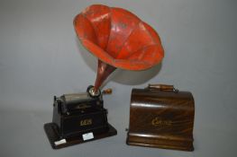 Edison Gem Phonograph with Morning Glory Horn