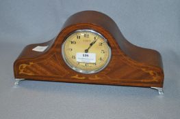 Edwardian Inlaid Mahogany Eight Day Mantel Clock