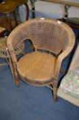 1930's Wicker Tub Chair
