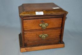 Mahogany Two Drawer Trinket Chest