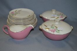 Alfred Meakin Columbine Pattern Dinnerware (21 Pieces)