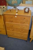 1950's Oak E-Gomme G-Plan Five Height Chest of Drawers