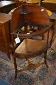 Georgian Mahogany Corner Wash Stand
