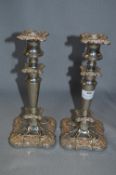 Pair of Silver Plated Candlesticks