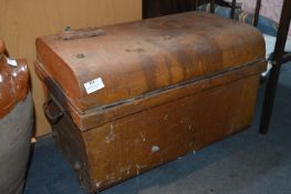 Small Tin Travel Trunk