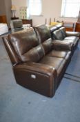 *Zach Leather Loveseat