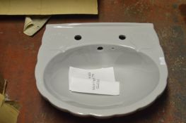 Grey Scalloped Edge Wash Hand Basin