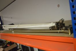 Selection of Three White Wood and Two Metal Curtai