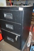 Three Drawer Metal Filing Cabinet
