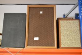 Three Pair of Teak Cased Speakers