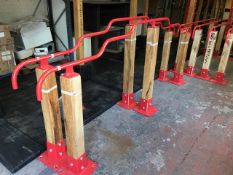 *Pair of Wavy Dip Bars on Oak Supports