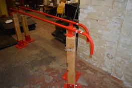 *Pair of Straight Dip Bars on Oak Supports