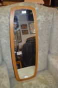 Teak Framed Wall Mirror