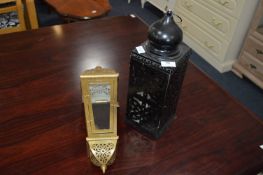 Two Metal Candle Lamps