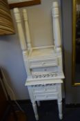Pair of White Painted Bedside Cabinet with Two Dra
