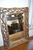 Carved Wood Framed Wall Mirror