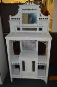Edwardian Shabby Chic White Painted Display Cabine