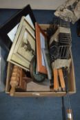 Box Containing Wok, Waffle Iron, Selection of Prin