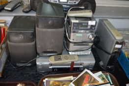 Sony Micro Hi Fi with Aiwa Speakers, Sanyo VHS Pla